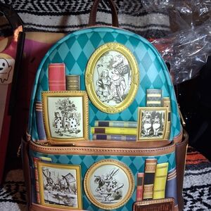 Lougefly Disney Alice In Wonderland Books Mini Backpack NWT BAM Exclusive